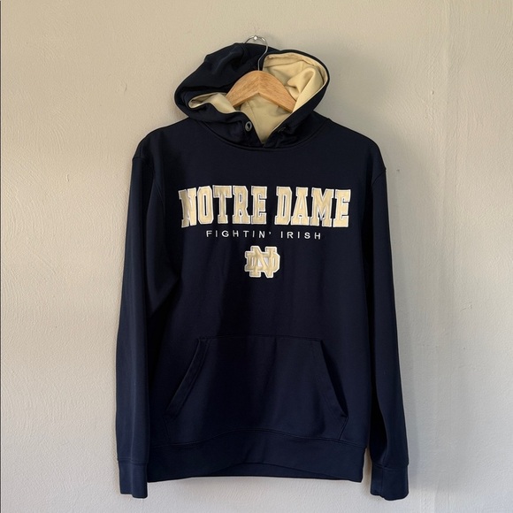 None Tops - Notre Dame Hoodie with embroidered Logo medium